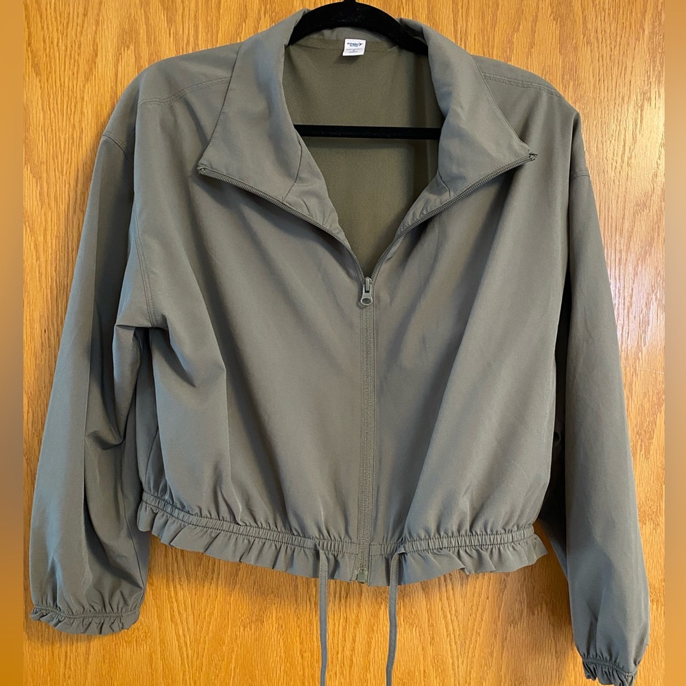 Army green zip-up